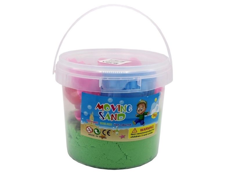 KINETIČKI PIJESAK 1kg SA KALUPIMA U KANTICI 913-127