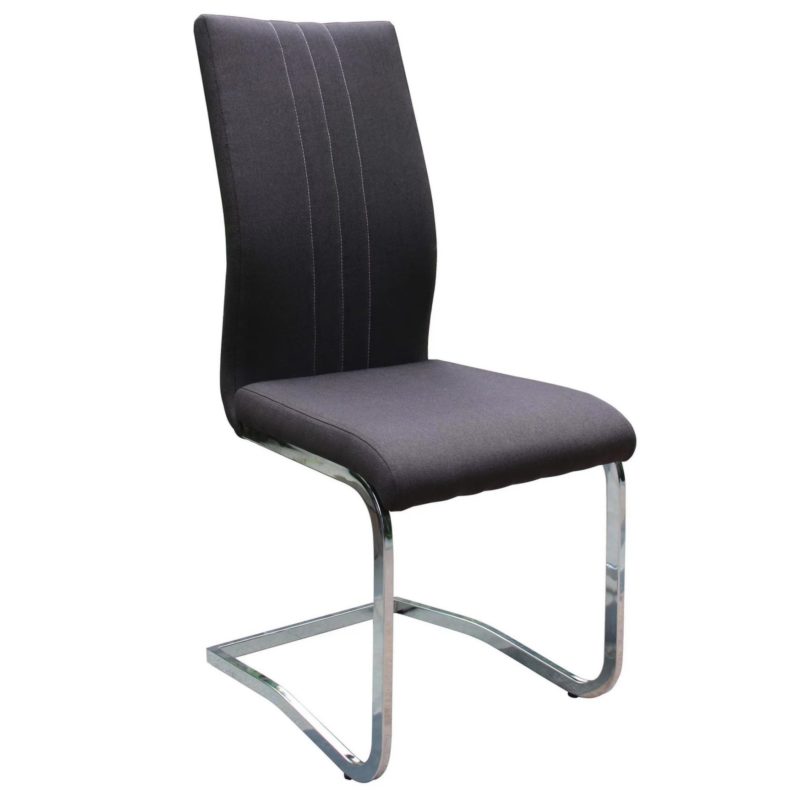 STOLICA 9480078 siva, metal hrom, tekstil