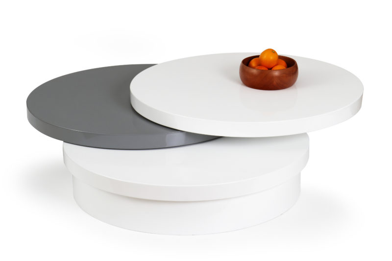 KLUB STO 9590064 sivo, bijeli MDF