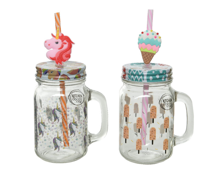 TEGLA ZA LIMUNADU SA SLAMKOM 7140778 unicorn, icecream